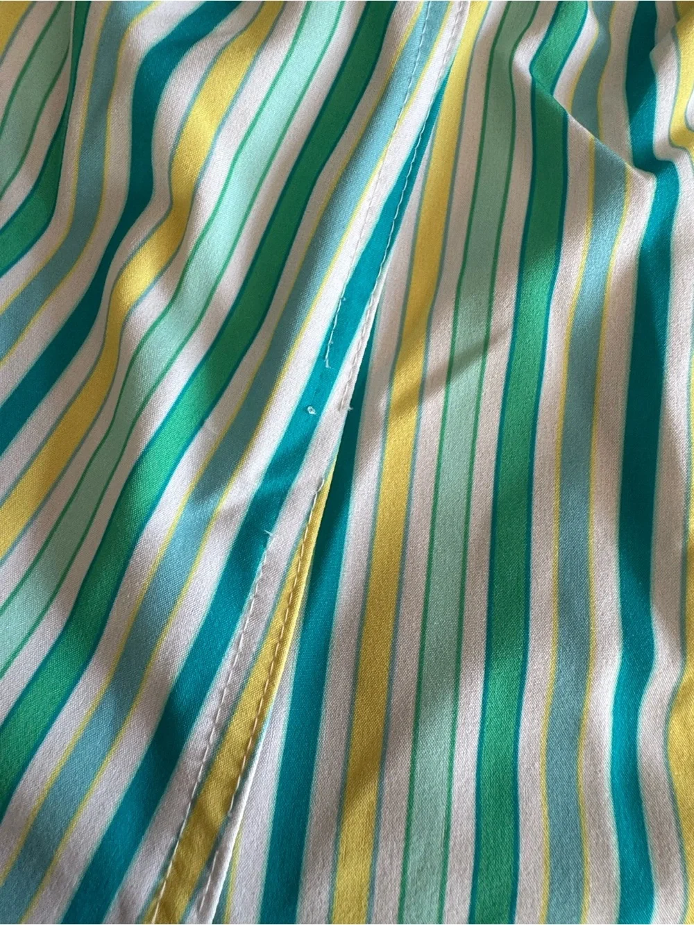 Vineyard Vines Striped Swim Trunks - Teal, Yellow & White